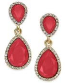 Inc International Concepts Gold-tone Stone Teardrop Drop Earrings, Only At Macy's