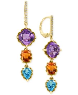 Effy Multi-gemstone (9-1/4 Ct. T.w.) And Diamond Accent Drop Earrings In 14k Gold
