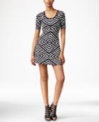 Bar Iii Printed Fit & Flare Sweater Dress, Only At Macy's