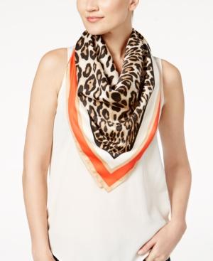 Vince Camuto Racing Leopard Print Square Scarf