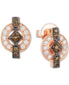 Le Vian Chocolatier Diamond Stud Earrings (3/8 Ct. T.w.) In 14k Rose Gold