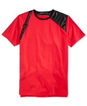 Hudson Nyc Men's Colorblocked Mixed Media T-shirt