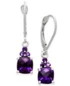 Amethyst Drop Earrings (1-3/4 Ct. T.w.) In 14k White Gold