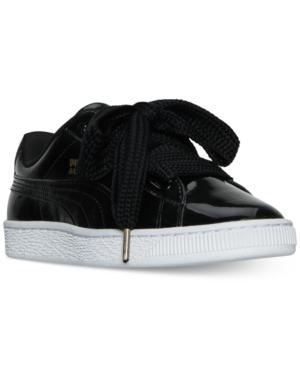 Puma Women's Basket Hearts Patent Sneakers From Finish Line