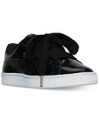 Puma Women's Basket Hearts Patent Sneakers From Finish Line