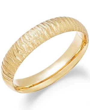 Chevron-cut Bangle Bracelet In 14k Gold