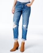Lucky Brand Sienna Ripped Olympic Blue Wash Boyfriend Jeans
