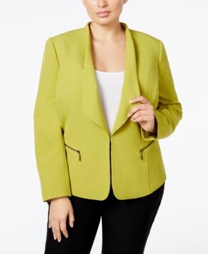 Tahari Asl Plus Size Open-front Jacket
