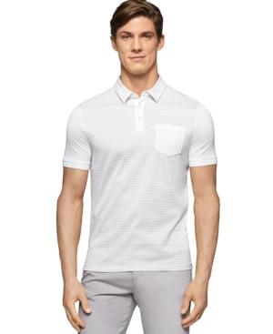 Calvin Klein Striped Jacquard Pocket Polo