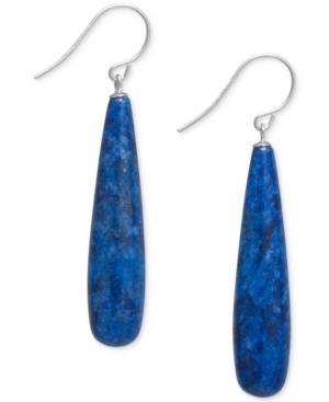Dyed Sodalite Drop Earrings In Sterling Silver (2-1/2 Ct. T.w.)