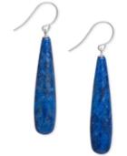 Dyed Sodalite Drop Earrings In Sterling Silver (2-1/2 Ct. T.w.)
