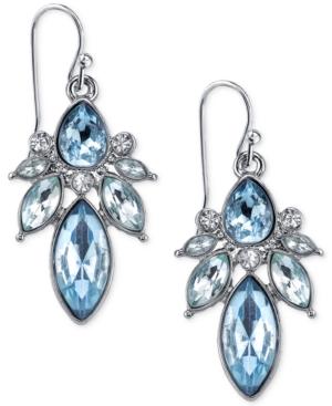 2028 Silver-tone Light Play And Crystal Drop Earrings, A Macy's Exclusive Style