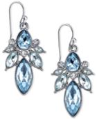 2028 Silver-tone Light Play And Crystal Drop Earrings, A Macy's Exclusive Style