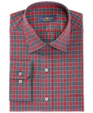 Club Room Estate Wrinkle Resistant Macdonald Tartan Dress Shirt, Only At Macy's