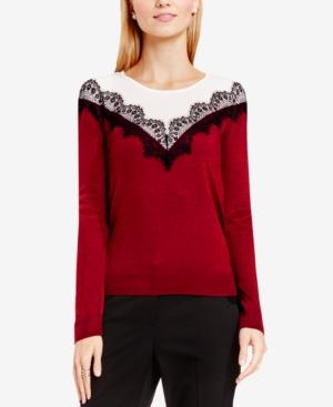 Vince Camuto Lace-trim Sweater