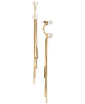 M. Haskell For Inc International Concepts Gold-tone Imitation Pearl Earring Jackets, Only At Macy's