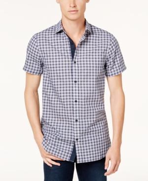 Armani Exchange Men's Slim-fit Plaid Shirt