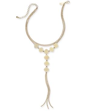 Inc International Concepts Gold-tone Multi-chain Filigree Lariat Choker Necklace, 12 + 3 Extender, Created For Macy's