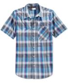 Lrg Men's Sundowner Plaid Poplin Short-sleeve Shirt