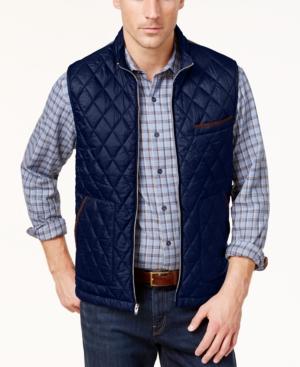 Tasso Elba Men's Quilted-front Vest, Created For Macy's