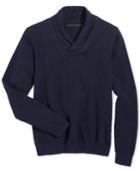 Sean John Men's Cable-knit Shawl-collar Sweater
