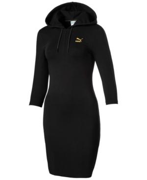 Puma T7 Metallic Logo Hooded Sweater Dress