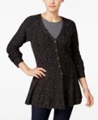 Style & Co Ribbed Peplum Cardigan, Only At Macy's