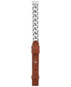 Fossil Men's Q Reveler Stainless Steel And Brown Leather Watch Strap Ftj9021