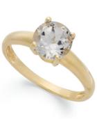 Victoria Townsend 18k Gold Over Sterling Silver Ring, White Topaz April Birthstone Ring (1-1/2 Ct. T.w.)