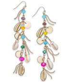 I.n.c. Gold-tone Bead & Charm Linear Drop Earrings, Created For Macy's