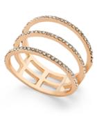 Inc International Concepts Rose Gold-tone Three-row Pave Ring, Only At Macy's