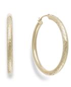 Diamond-cut Hoop Earrings In 10k Gold, 40mm