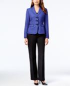 Le Suit Three-button Colorblocked Pantsuit