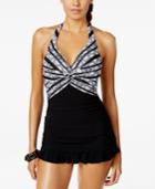 Profile By Gottex Paisley-print Halter Swimdress Women's Swimsuit