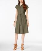 Vakko For Inc International Concepts Faux-suede Shirt Dress, Only At Macy's