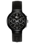 Lacoste L!ve Watch, Men's Chronograph Borneo Black Silicone Strap 44mm 2010651