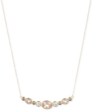 Judith Jack 10k Gold-plated Sterling Silver Champagne Crystal And Marcasite Collar Necklace