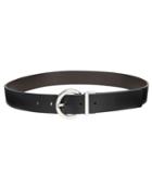 Calvin Klein Reversible Plus-size Round-buckle Belt, Created For Macy's