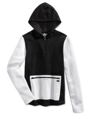 American Rag Men's Skurban Colorblocked Quarter-zip Hoodie, Only At Macy's