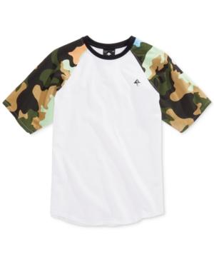 Lrg Men's Crosstown Rivals Camouflage Raglan-sleeve Cotton T-shirt
