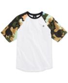 Lrg Men's Crosstown Rivals Camouflage Raglan-sleeve Cotton T-shirt
