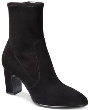 Nine West Sadiah Block-heel Stretch Booties Women's Shoes