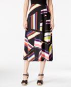Ny Collection Petite A-line Printed Skirt