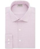 Kenneth Cole Reaction Men's Techni-cole Slim-fit Flex Collar Performance Pink Check Dress Shirt