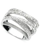 Victoria Townsend Diamond Multi-row Ring In Sterling Silver (1/2 Ct. T.w.)