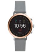 Fossil Q Women's Venture Hr Gray Silicone Strap Touchscreen Smart Watch 40mm