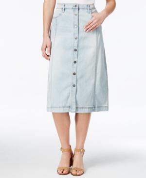 Buffalo David Bitton Conga Button-front Denim Skirt