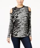 Calvin Klein Jeans Patterned Cold-shoulder Sweater