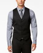 Alfani Men's Traveler Black Solid Slim-fit Vest, Only At Macy's