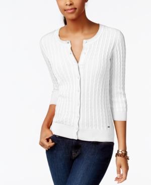 Tommy Hilfiger Three-quarter-sleeve Cable Cardigan
